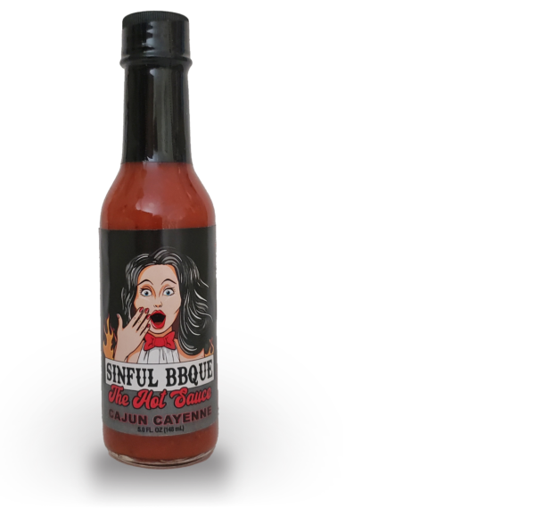 Sinful BBQue Cajun Cayenne hot sauce
