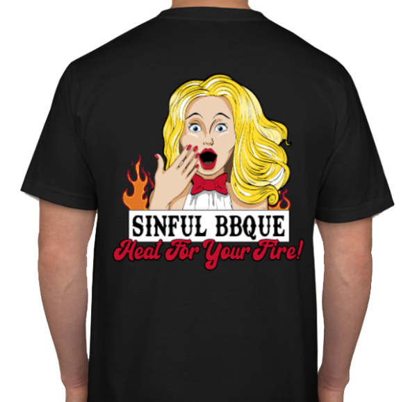 Sinful BBQue Black Tee Back