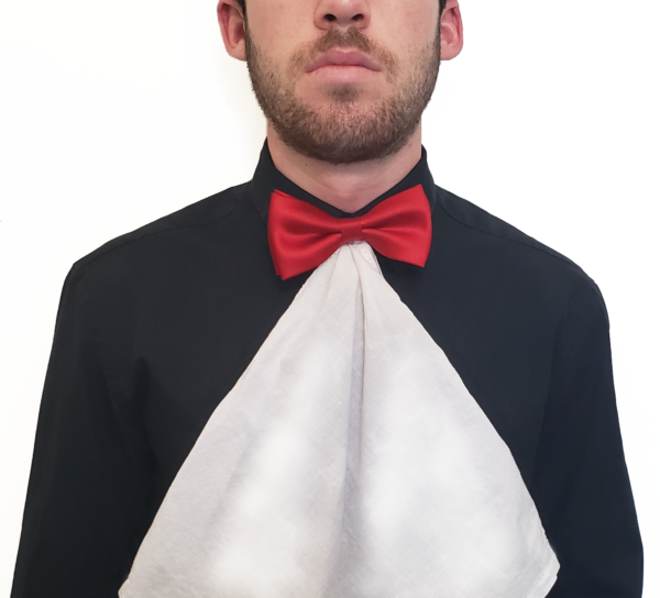 Duel-Purpose Sinfully Red Bowtie with napkin